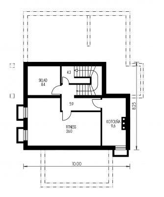 Mirror image | Floor plan of basement - EXCLUSIV 230
